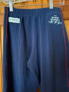 SportHill Navy Triathlon Sweatpants with Red Piping